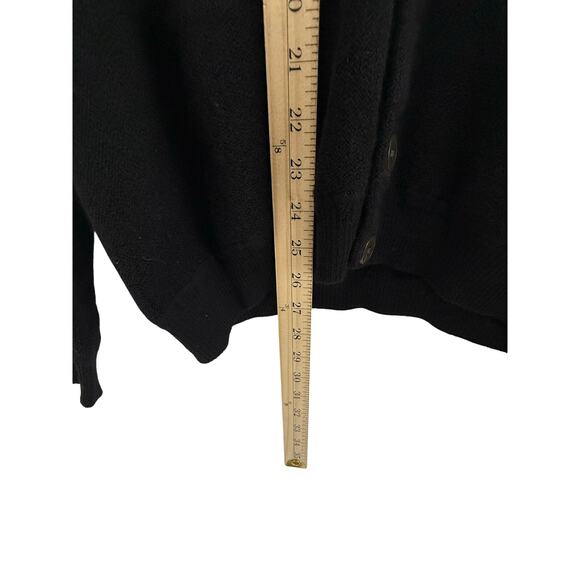 Peru Unlimited Black Baby Alpaca Wool Cardigan Sweater Men M Button Front - Picture 6 of 8